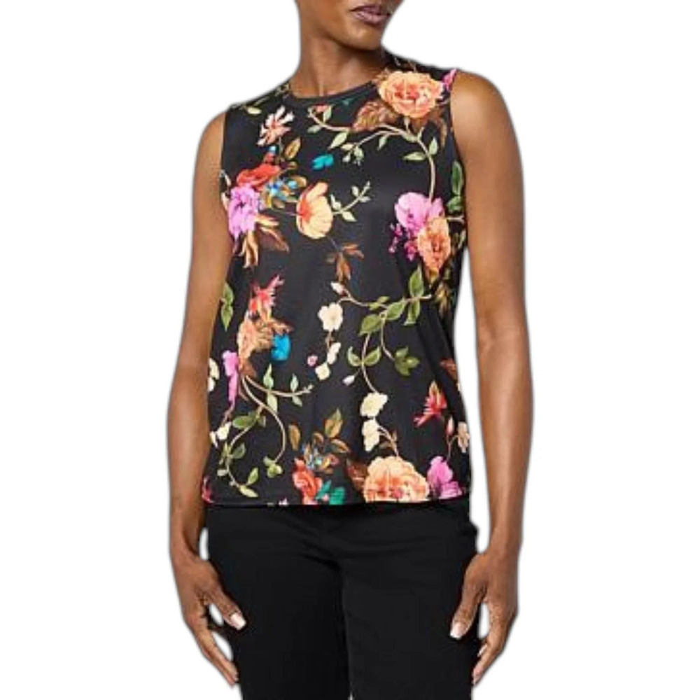 G by Giuliana Women's G-Knit Tank Black Floral - Regular